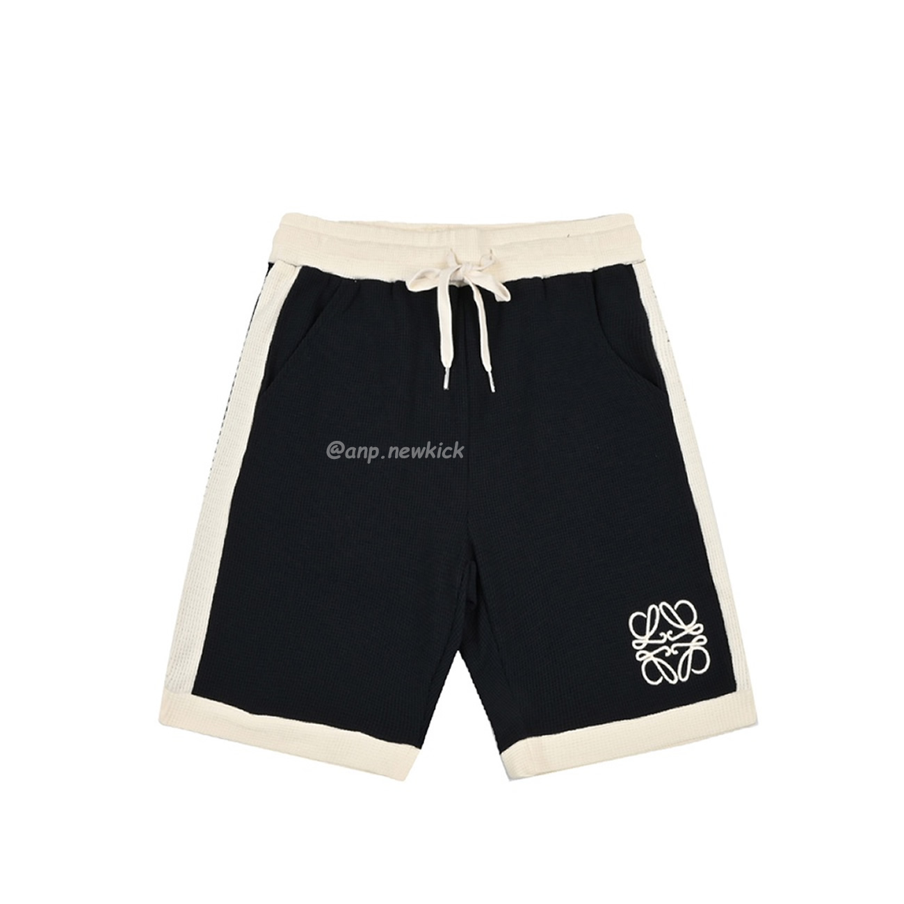 Loewe 24ss Embroidered Logo Color Blocking Waffle Shorts (2) - www.newkick.vip